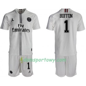 Koszulka Paris Saint-Germain Buffon 1 Jodan Biały Dziecięcy Trzeci Koszulki Piłkarskie 2018-2019 Krótki Rękaw